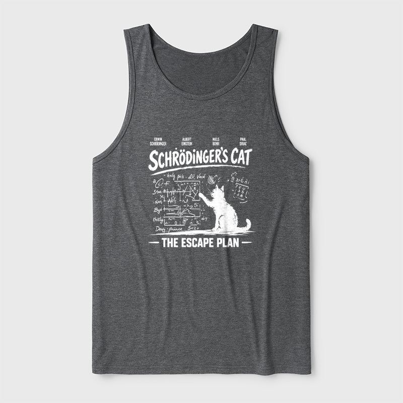 Schrodinger's Cat Escape Plan Interesting Physics Science Ultra Soft Heather Tank