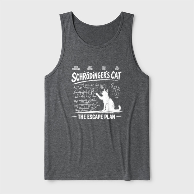 Schrodinger's Cat Escape Plan Interesting Physics Science Ultra Soft Heather Tank