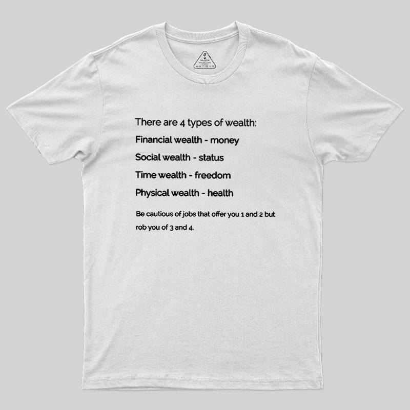 There Are 4 Types Of Wealth Geek T-Shirt