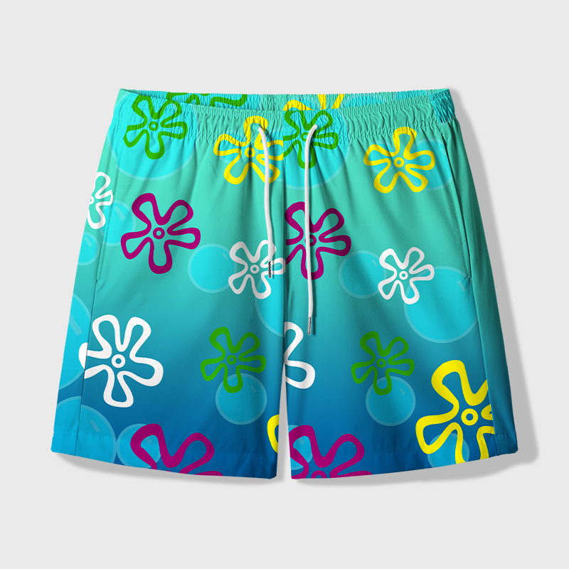 Underwater Beach Geek Hawaiian Swim Trunks