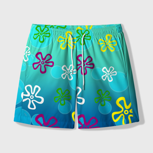 Underwater Beach Geek Hawaiian Swim Trunks