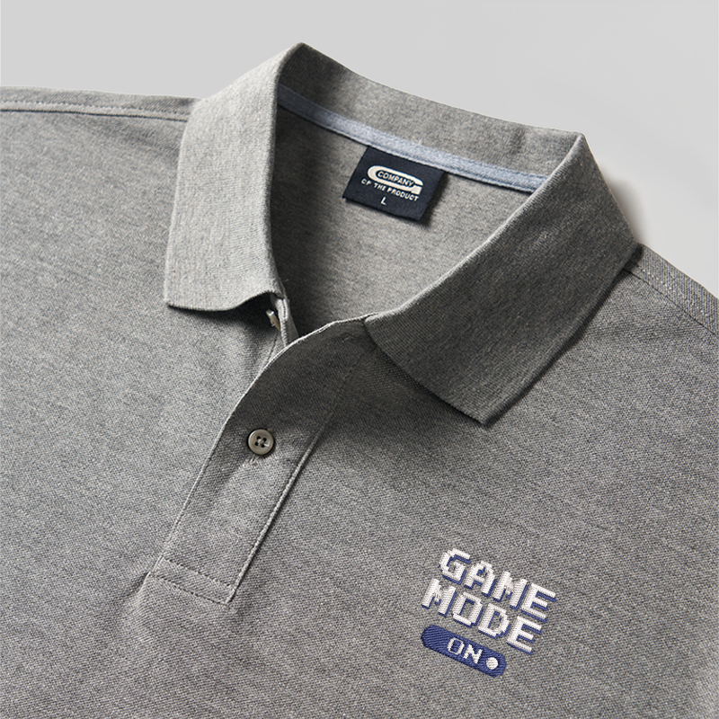 Game Mode On Geek Embroidered Polo Shirt
