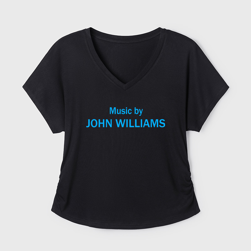 Music by John Williams Geek Dolman Sleeve V-Neck Shirt