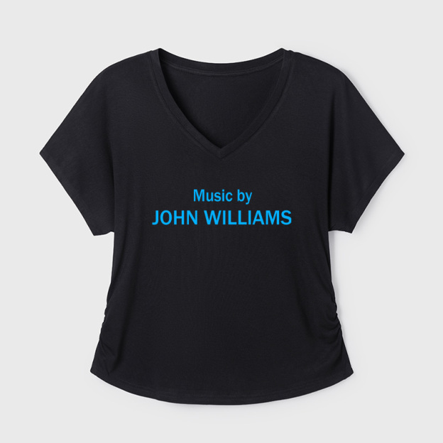 Music by John Williams Geek Dolman Sleeve V-Neck Shirt