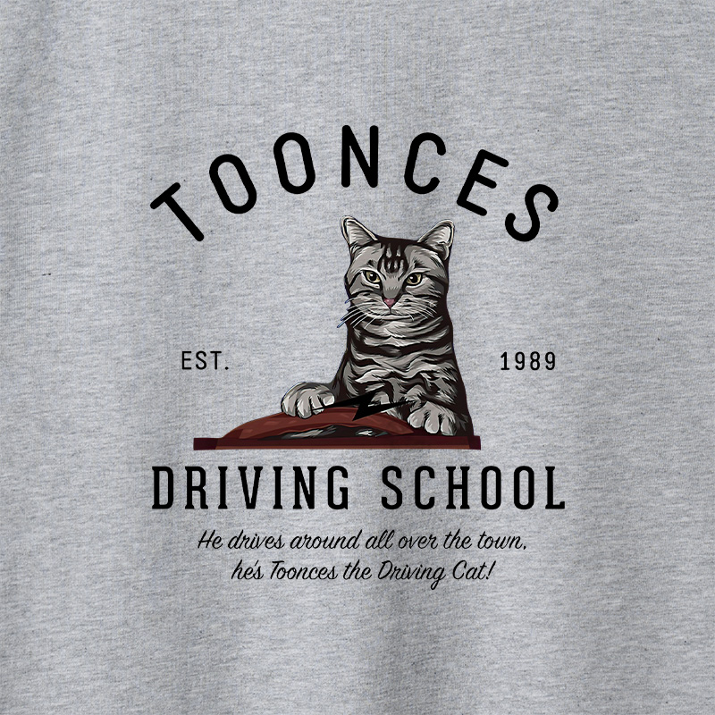 Toonces Driving School - Est. 1989 Geek Retro Raglan Long-Sleeve Tee