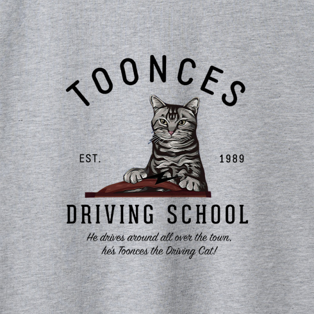 Toonces Driving School - Est. 1989 Geek Retro Raglan Long-Sleeve Tee