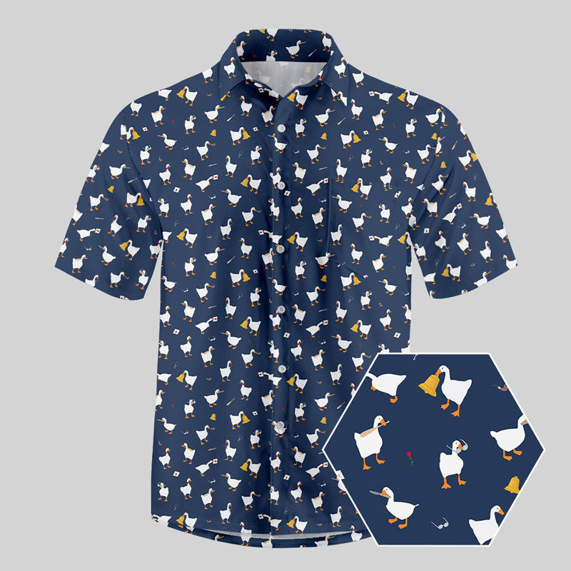 Goose Game Button Up Pocket Shirt