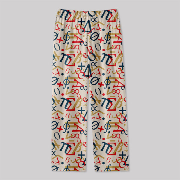 Math Symbol Mashup Geek Loungewear Pants