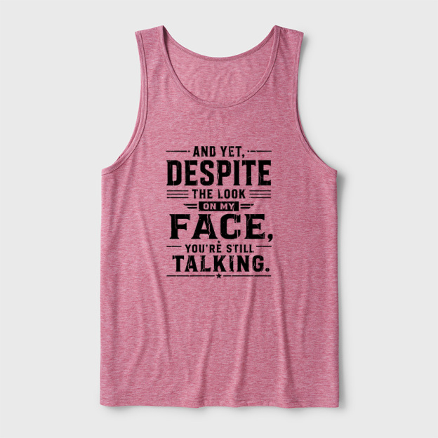 Funny Words Ultra Soft Heather Tank