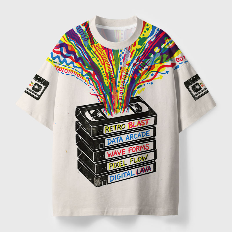 Digital Lava Geek Eco Oversized Graphic Tees