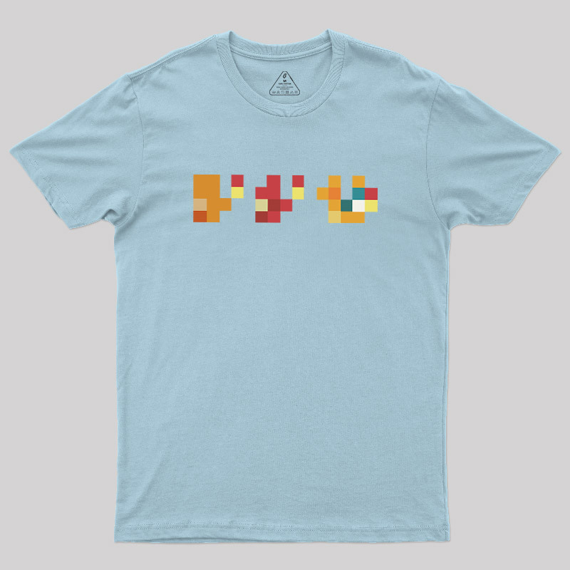 Pixel Fire Lizard Geek T-Shirt