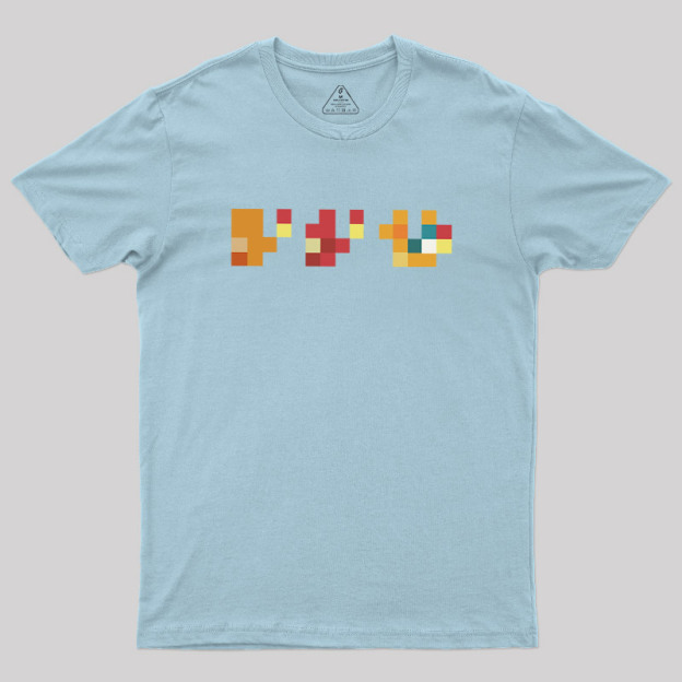 Pixel Fire Lizard Geek T-Shirt
