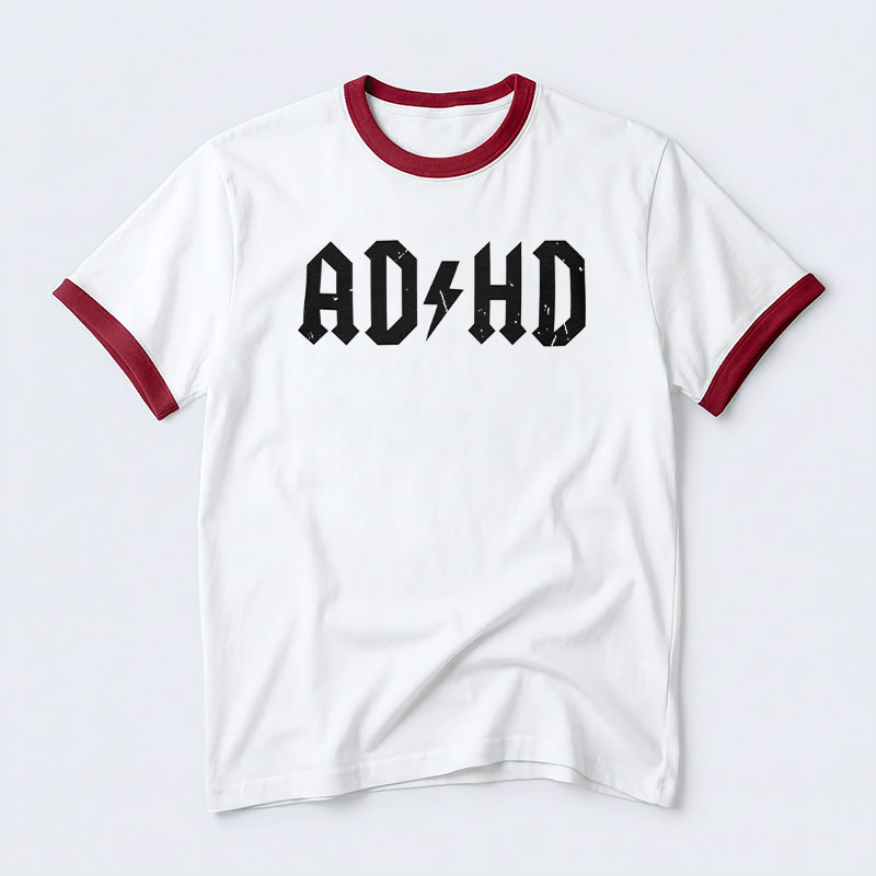 ADHD Geek Retro Ringer T-Shirt