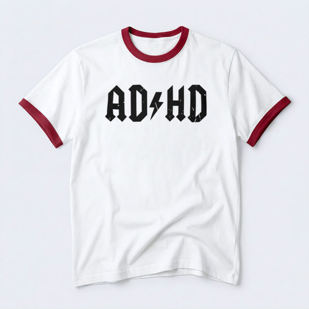 ADHD Geek Retro Ringer T-Shirt