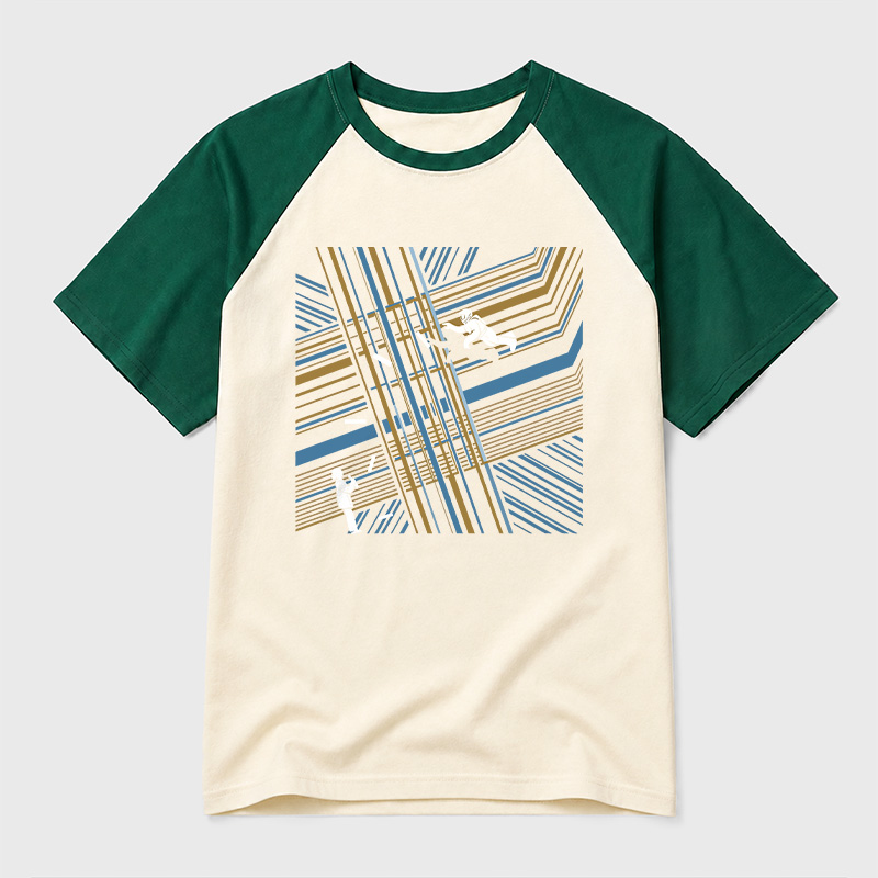 Library of Time Geek Retro Raglan T-Shirt