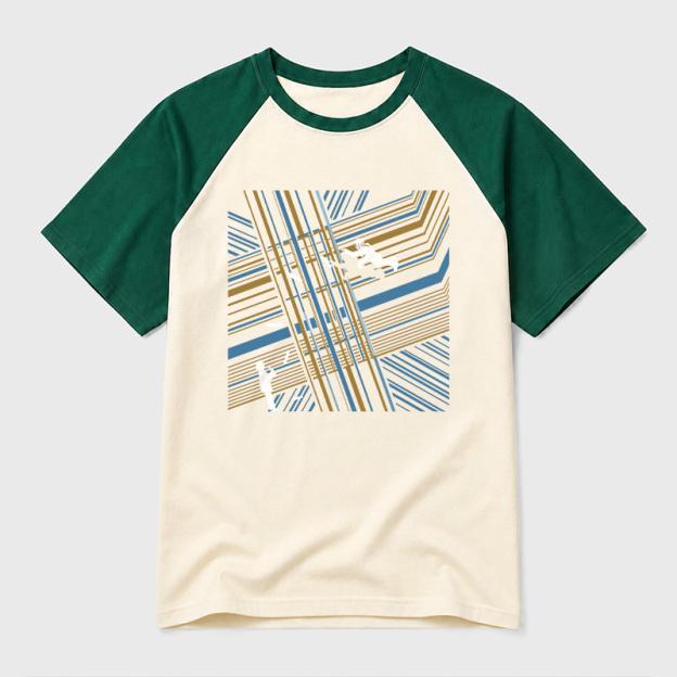 Library of Time Geek Retro Raglan T-Shirt