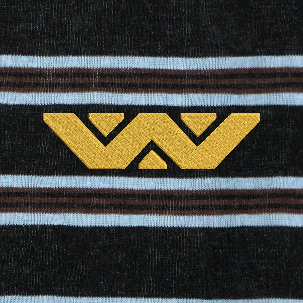 Weyland Corp Lycra Striped Embroidered Long-Sleeve Shirts