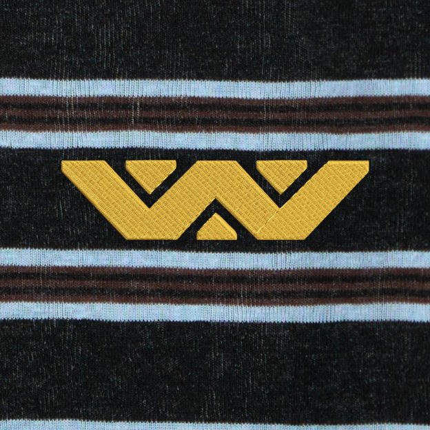 Weyland Corp Lycra Striped Embroidered Long-Sleeve Shirts
