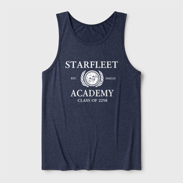 Starfleet Acadmey Class Of 2258 White Ultra Soft Heather Tank