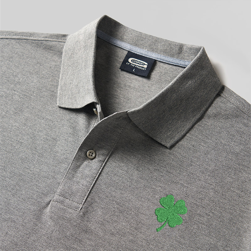 St Patricks Geek Embroidered Polo Shirts