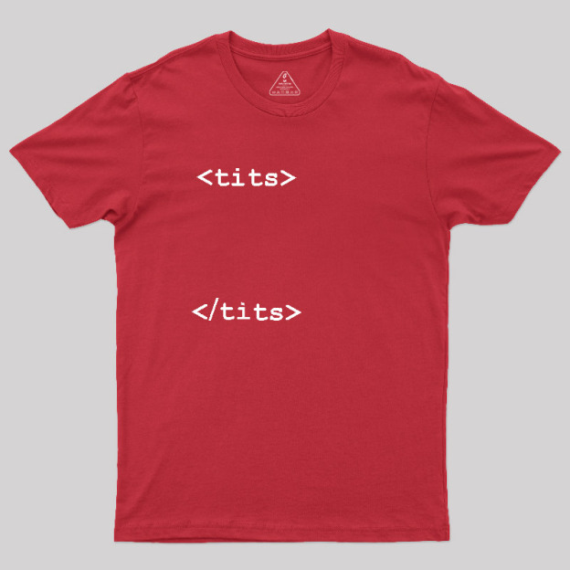 HTML Boobs Tag Geek T-Shirt