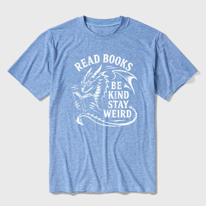 Read Books Be Kind Stay Weird Ultra Soft Heather Tee