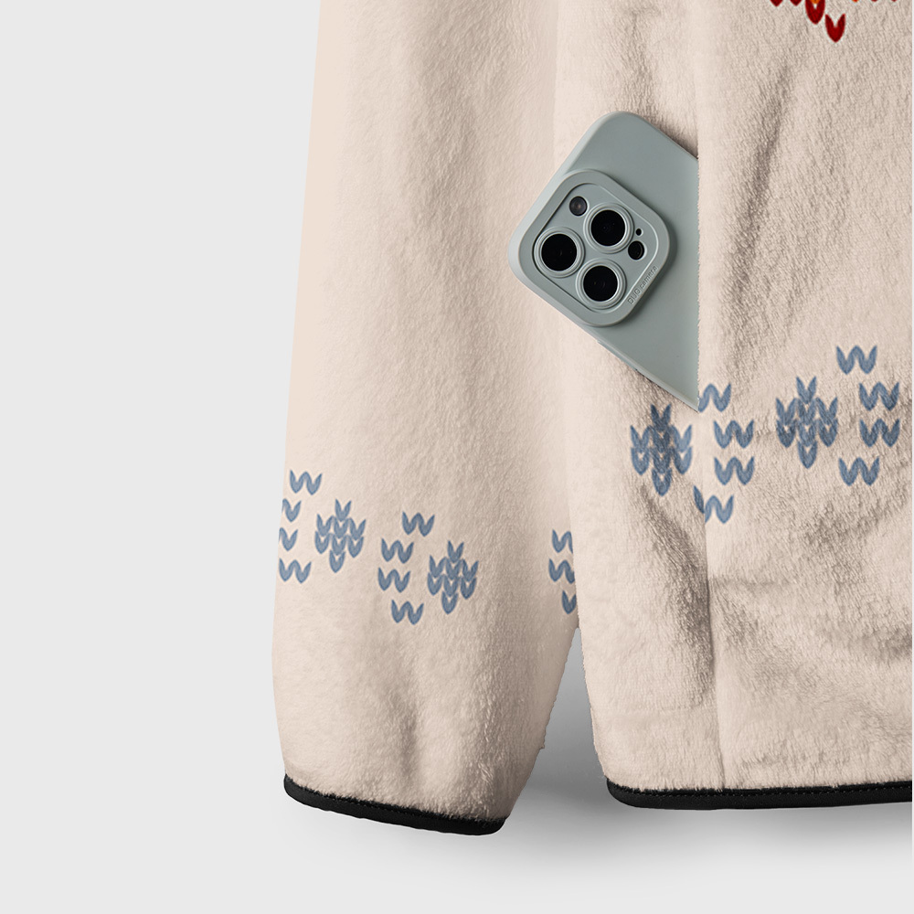 Fox Cardigan (Space Rescue Mission) Geek Polar Fleece Full-Zip Jacket