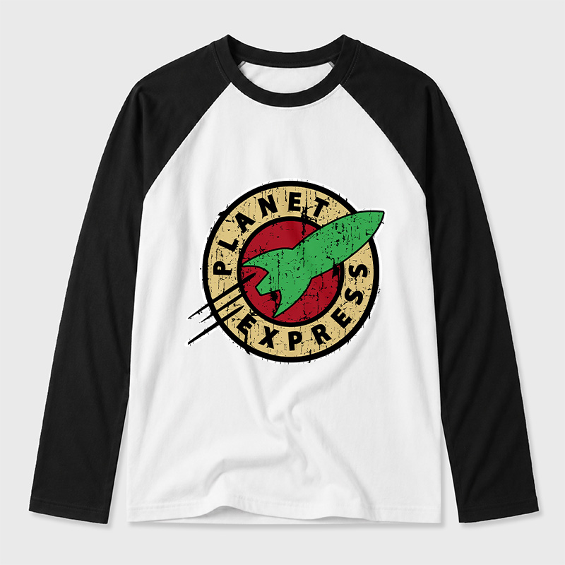 Planet Express Geek Retro Raglan Long-Sleeve Tee