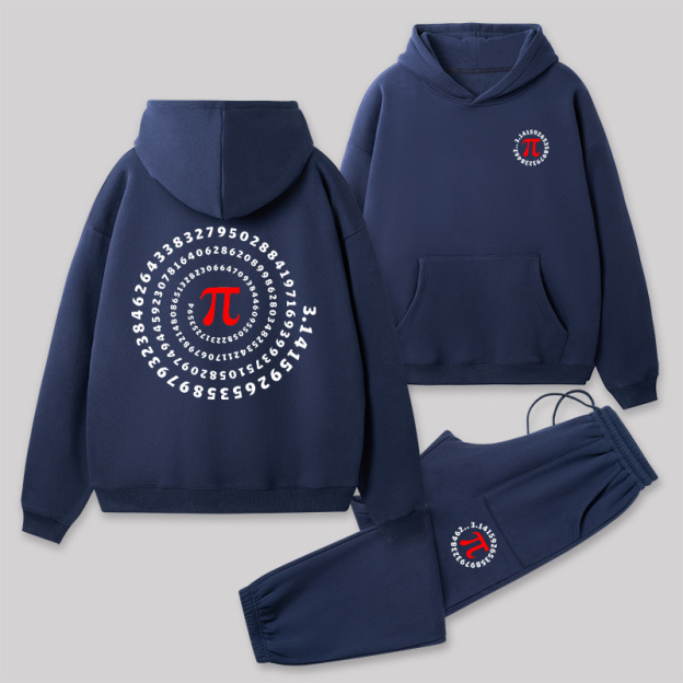 Infinite Circle Front and Back Printed Geek Fleece Hoodie Set