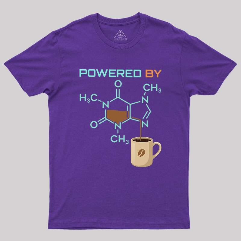 Powered By Caffeine Funny Geek T-Shirt