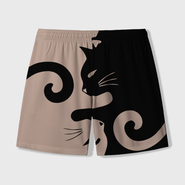 Cats Rule Geek Hawaiian Swim Trunks