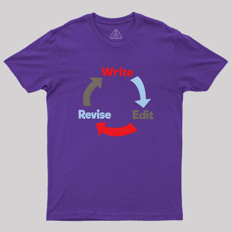 Write Edit Revise Repeat Geek T-Shirt