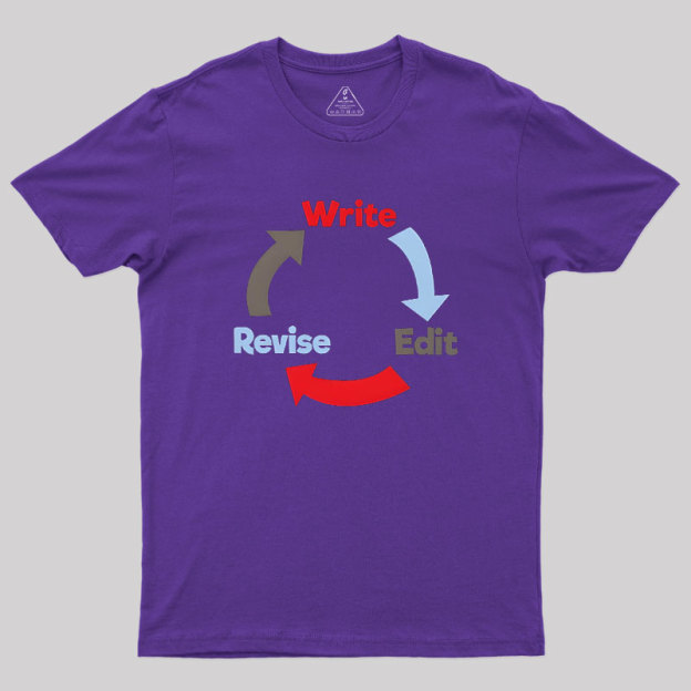 Write Edit Revise Repeat Geek T-Shirt