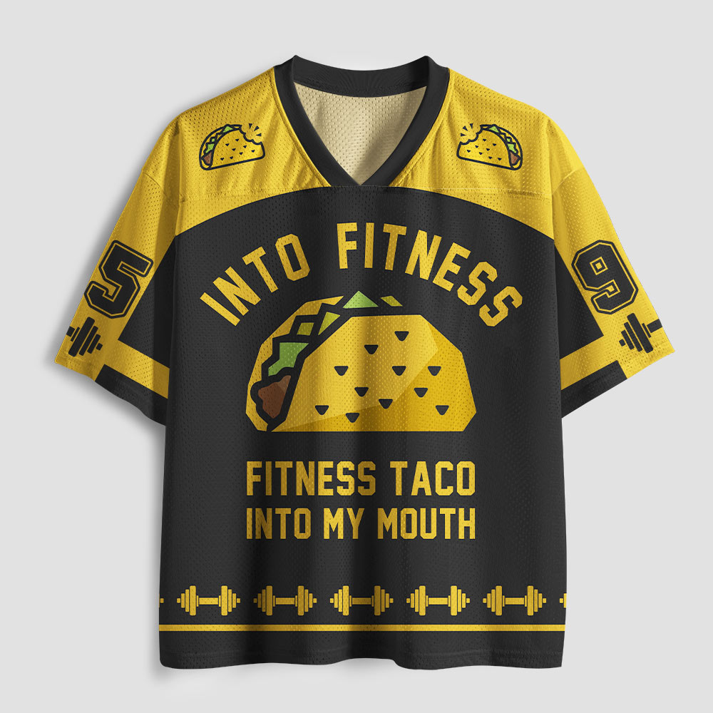Fitness Taco Into My Mouth Geek Mesh Jersey