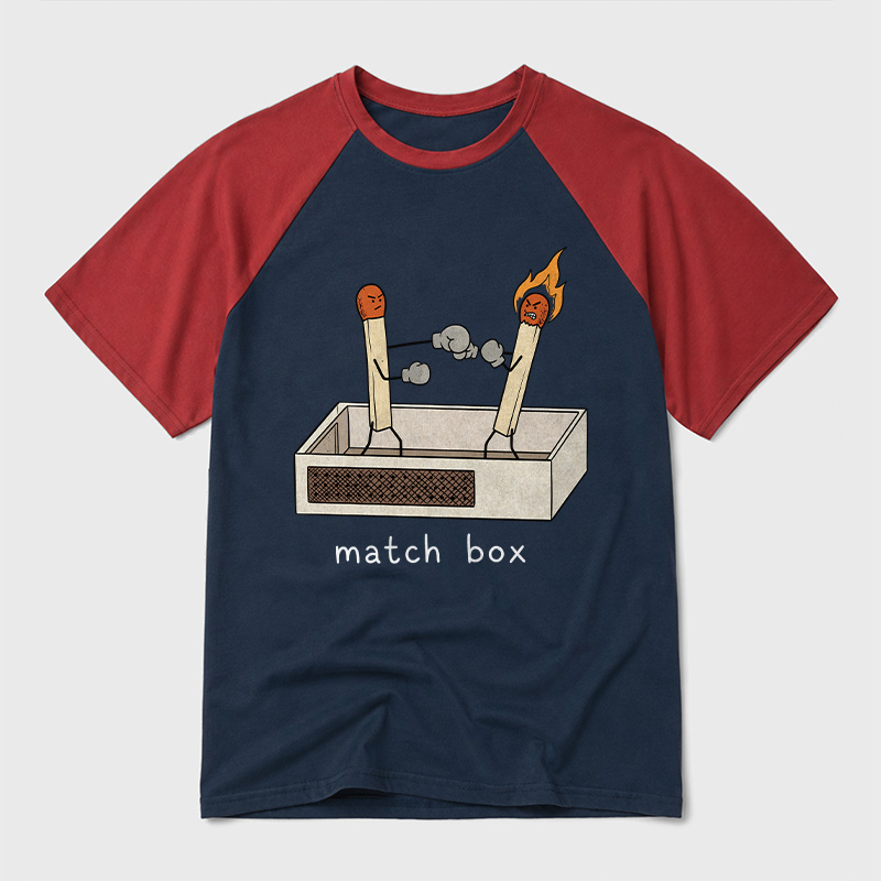 Funny Matchbox Geek Retro Raglan T-Shirt