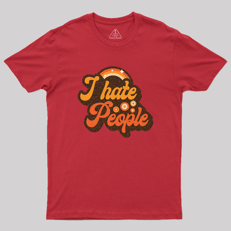 Vintage Hate People Geek T-Shirt