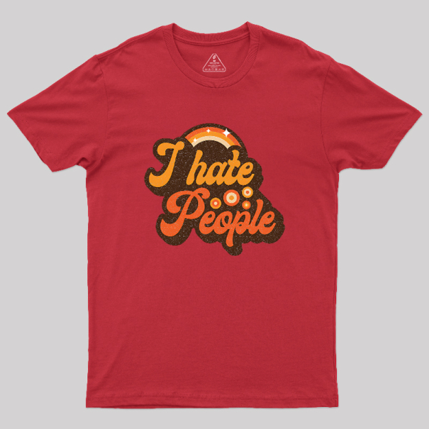 Vintage Hate People Geek T-Shirt