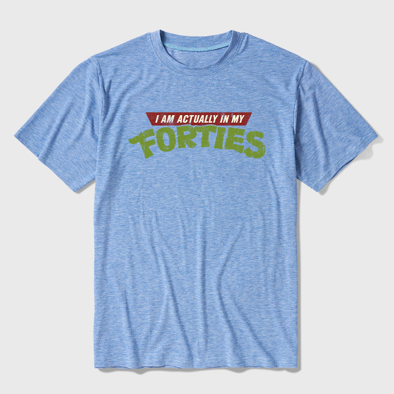 I Am Actually In My Forties Ultra Soft Heather Tee