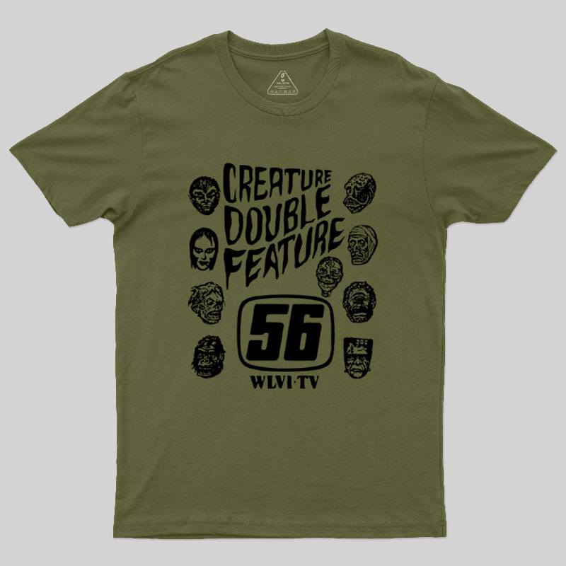 Creature Double Feature Classic Monsters Geek T-Shirt