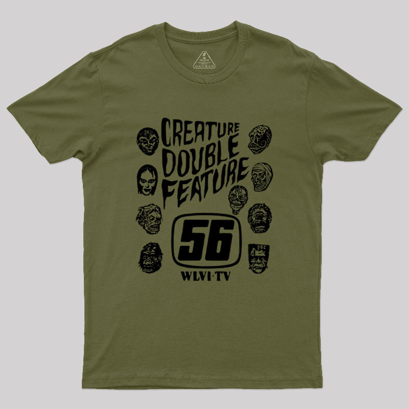 Creature Double Feature Classic Monsters Geek T-Shirt