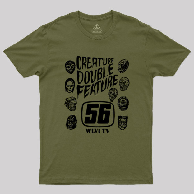 Creature Double Feature Classic Monsters Geek T-Shirt