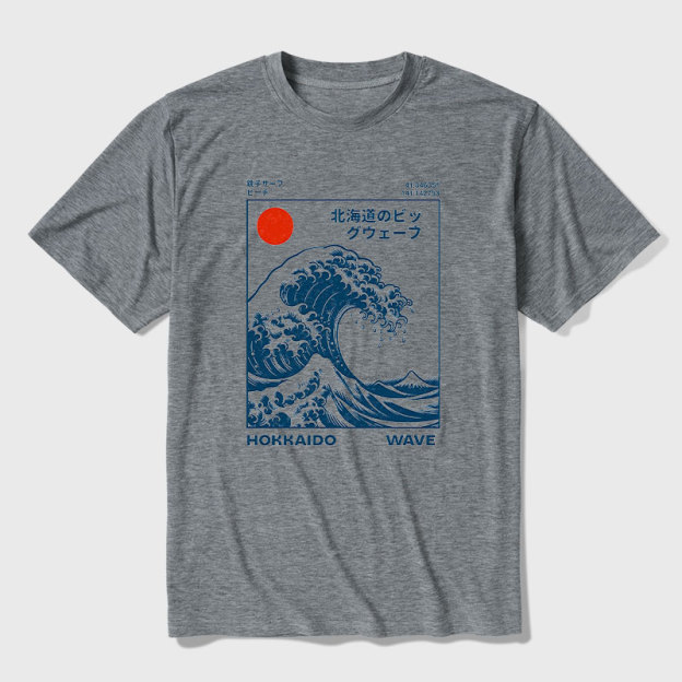 Hokkaido Wave Ultra Soft Heather Tee