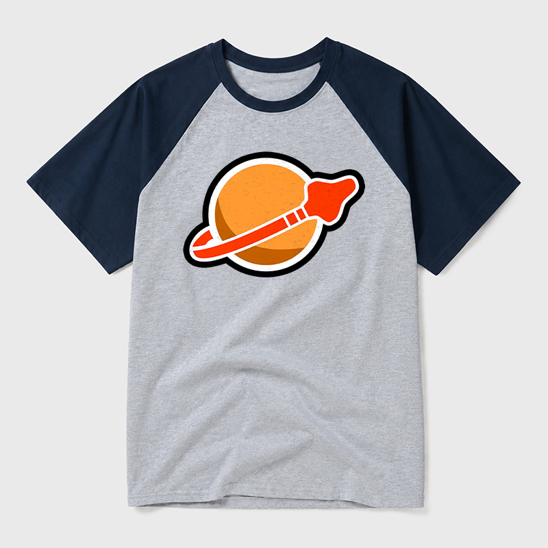 New Space Mars Geek Retro Raglan T-Shirt