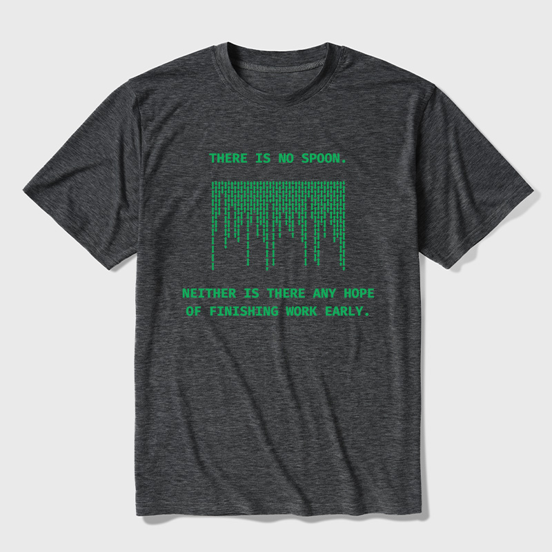 There Is No Spoon Sci-fi Ultra Soft Heather Tees