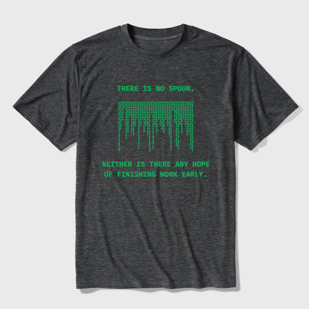 There Is No Spoon Sci-fi Ultra Soft Heather Tees