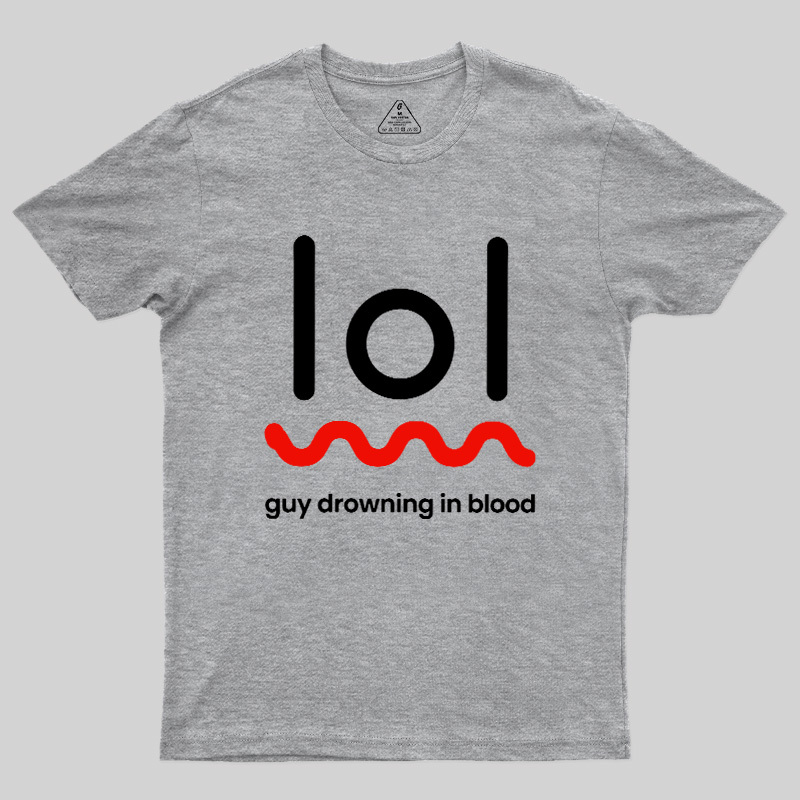Guy Drowning In Blood Geek T-Shirt