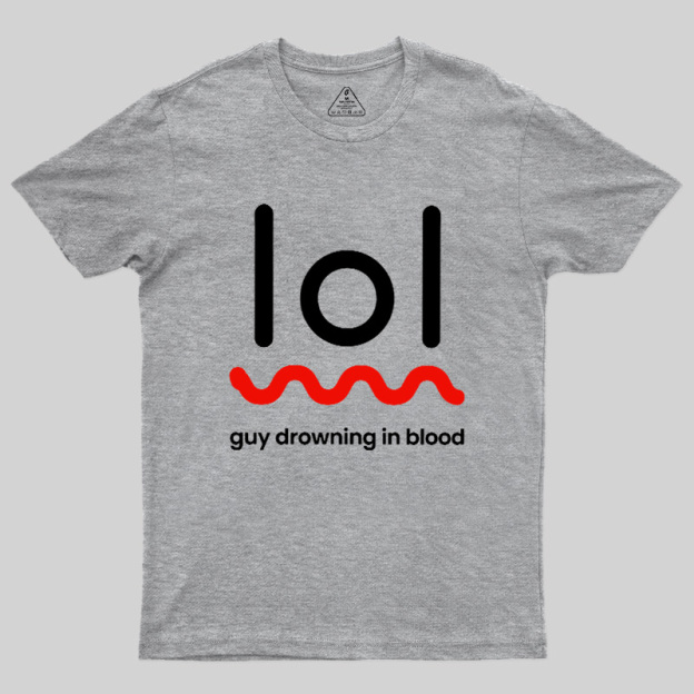 Guy Drowning In Blood Geek T-Shirt