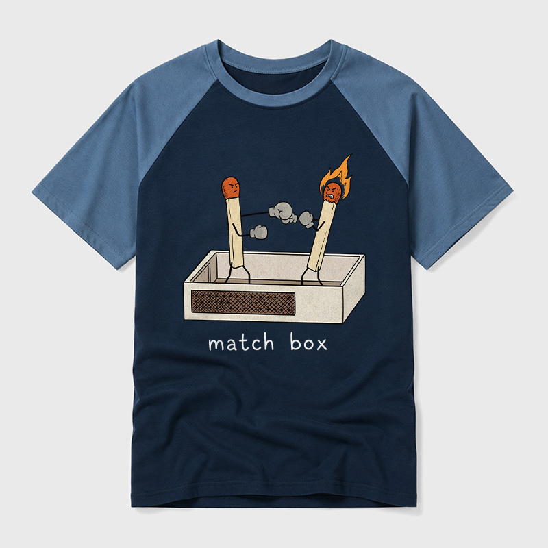 Funny Matchbox Geek Retro Raglan T-Shirt