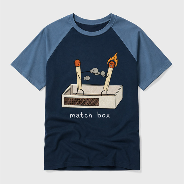 Funny Matchbox Geek Retro Raglan T-Shirt