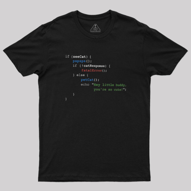 If See Cat Code Geek T-Shirt